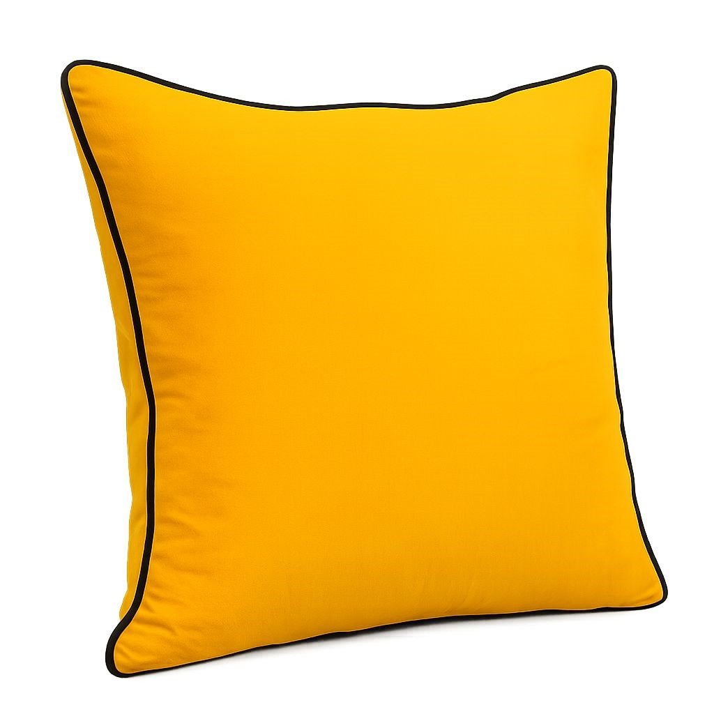 IMG-20260626-WA0009 Düz Müslin Kumaş Sarı Kırlent 45x45 cm - Görsel 1
